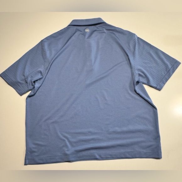 Peter Millar Shirt Mens Blue Summer Comfort Short Sleeve Polo Striped Size Large - Picture 2 of 7